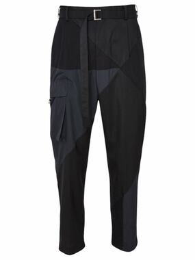 Sacai SS21 x Hank Willis Thomas Archive Print Mix Belted Cargo Pants size 3 LG
